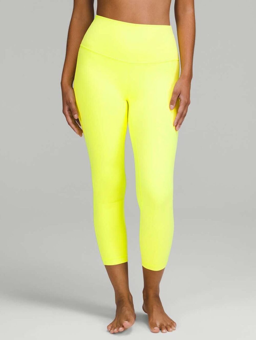 Lululemon Align High-Rise Crop 21" - Electric Lemon (Size 8) Double Lined